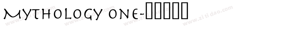 Mythology One字体转换